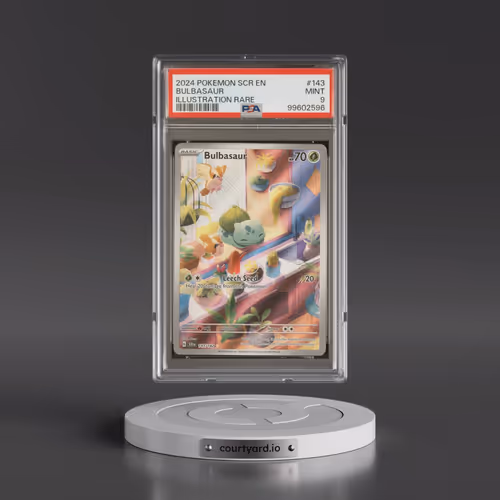 2024 Pokémon Scr EN-Stellar Crown #143 Bulbasaur - Illustration Rare (PSA 9 MINT)