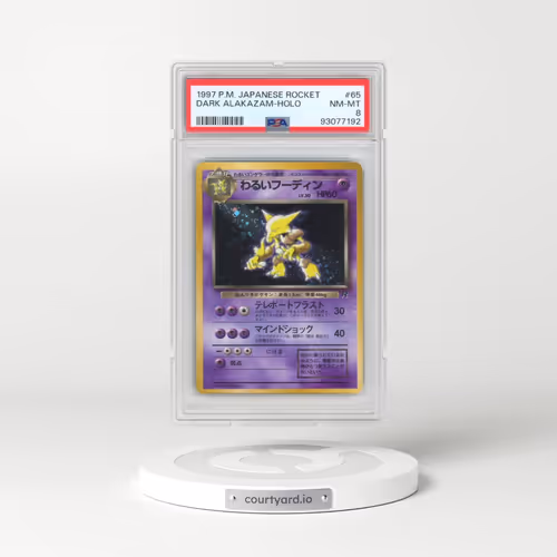 1997 Pokémon Rocket #65 Dark Alakazam - Holo (PSA 8 NM-MT)