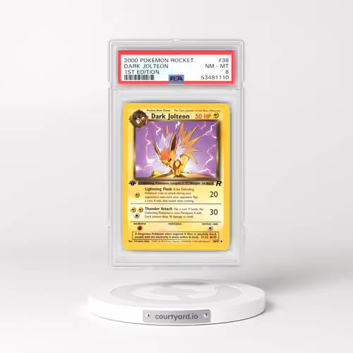 2000 Pokémon Rocket #38 Dark Jolteon - 1st Edition (PSA 8 NM-MT)