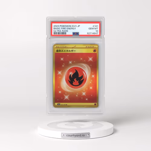 2023 Pokémon SV3-Ruler of the Black Flame #141 Basic Fire Energy - Ultra Rare (PSA 10 GEM MINT)