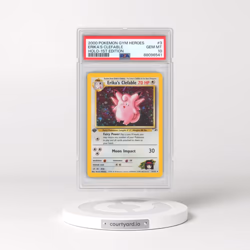2000 Pokémon Gym Heroes #3 Erika's Clefable - 1st Edition Holo (PSA 10 GEM MINT)