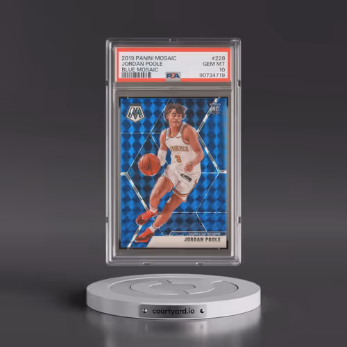 2019 Panini Mosaic #228 Jordan Poole - Blue Mosaic (PSA 10 GEM MINT)