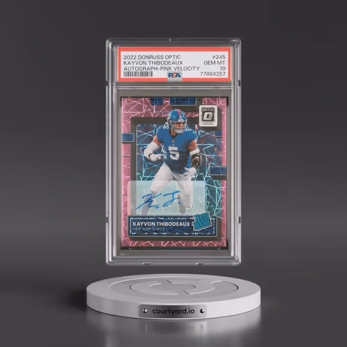 2022 Panini Donruss Optic #245 Kayvon Thibodeaux - Autograph-Pink Velocity (PSA 10 GEM MINT)