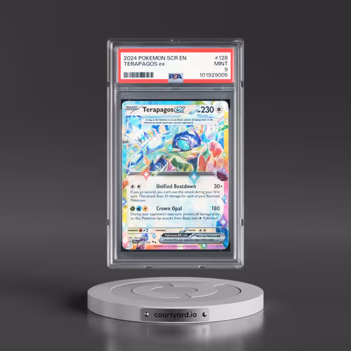 2024 Pokémon Scr EN-Stellar Crown #128 Terapagos EX - Holo (PSA 9 MINT)