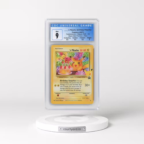 2021 Celebrations - Classic Collection #24 ____'s Pikachu (Birthday Pikachu) - Black Star Promos Holo (CGC 9 MINT)