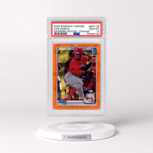 2020 Bowman Chrome Sapphire Edition #BCP126 Luis Garcia - Orange (PSA 10 GEM MINT)