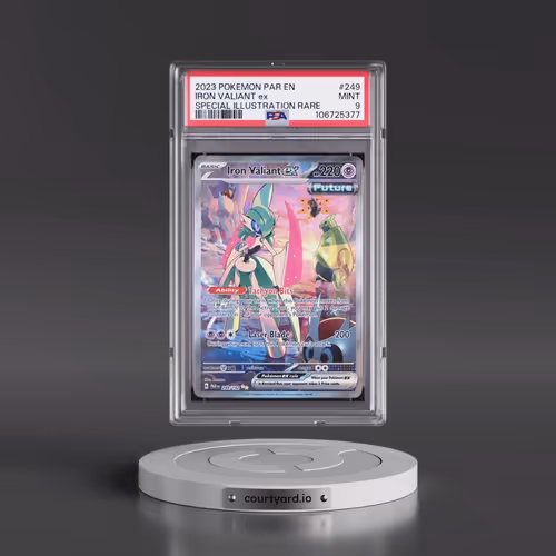 2023 Pokémon Par EN-Paradox Rift #249 Iron Valiant EX - Holo Special Illustration Rare (PSA 9 MINT)