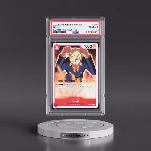 2022 One Piece Starter Deck ST01-Straw Hat Crew #004 Sanji - Super Pre-Release (PSA 10 GEM MINT)