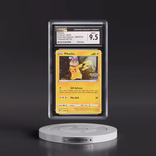 2017 Black Star Promos - Sword & Shield #SWSH234 Pikachu - Pokémon GO Tins Cosmos Holo (CGC 9.5 MINT
