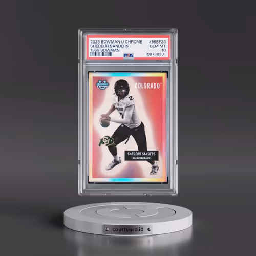 2023 Bowman University Chrome 1955 Bowman #55BF28 Shedeur Sanders (PSA 10 GEM MINT)