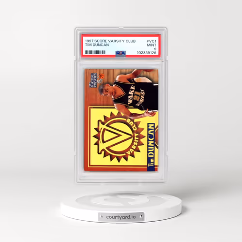 1997 Score Board Basketball Rookies Varsity Club #VC1 Tim Duncan (PSA 9 MINT)