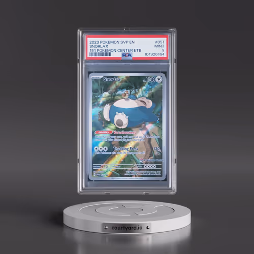 2023 Pokémon Svp EN-SV Black Star Promo #051 Snorlax - 151 Pokemon Center Elite Trainer Box (PSA 9 M