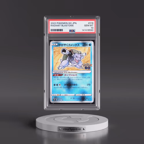2022 Pokémon Go #018 Radiant Blastoise - Holo (PSA 10 GEM MINT)