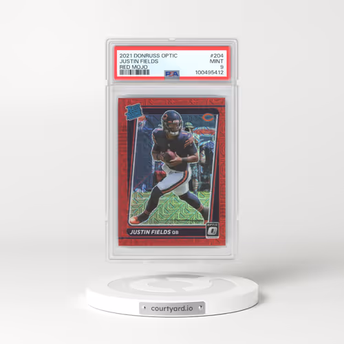 2021 Panini Donruss Optic #204 Justin Fields - Red Mojo (PSA 9 MINT)