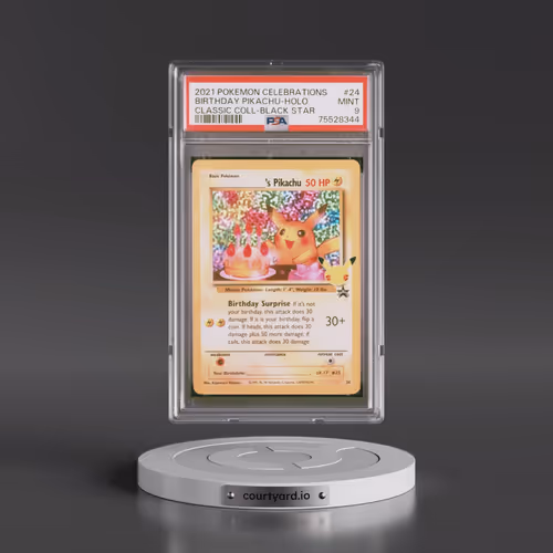2021 Pokémon Celebrations Classic Collection #24 Birthday Pikachu - Holo (PSA 9 MINT)