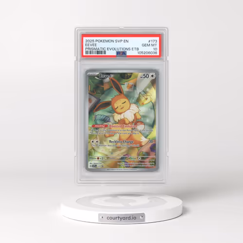 2025 Pokémon Svp EN-SV Black Star Promo #173 Eevee - Prismatic Evolutions Elite Trainer Box (PSA 10