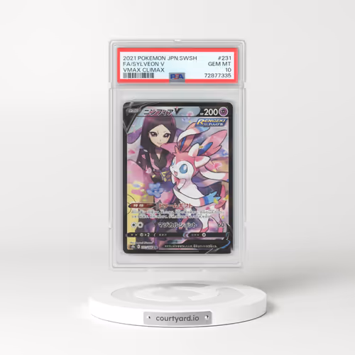2021 Pokémon Sword & Shield Vmax Climax #231 Sylveon V - Holo Full Art (PSA 10 GEM MINT)
