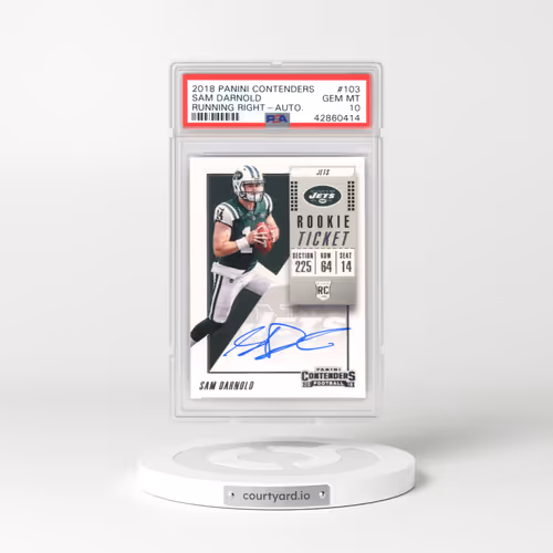 2018 Panini Contenders #103 Sam Darnold - Variation-Autograph (PSA 10 GEM MINT)
