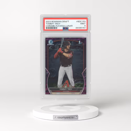 2023 Bowman Draft #BDC103 Tommy Troy - Chrome-Fuchsia Lunar Refractor (PSA 9 MINT)