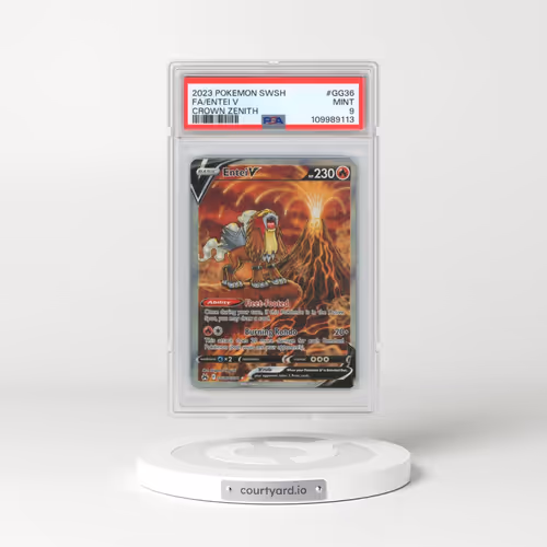 2023 Pokémon Sword and Shield Crown Zenith #GG36 Entei V - Holo Full Art (PSA 9 MINT)