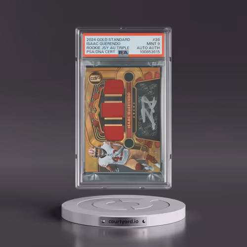 2024 Panini Gold Standard Rookie Jersey Autographs Triple #26 Isaac Guerendo (PSA 9 MINT)