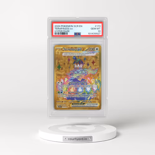 2024 Pokémon Scr EN-Stellar Crown #173 Terapagos EX - Holo Hyper Rare (PSA 10 GEM MINT)