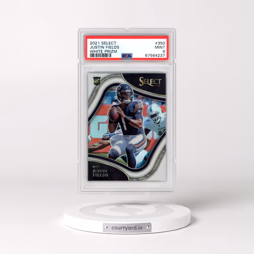2021 Panini Select #350 Justin Fields - White Prizm (PSA 9 MINT)