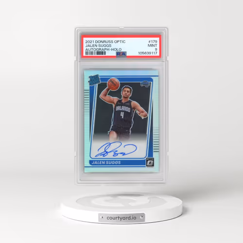 2021 Panini Donruss Optic #179 Jalen Suggs - Autograph-Holo (PSA 9 MINT)