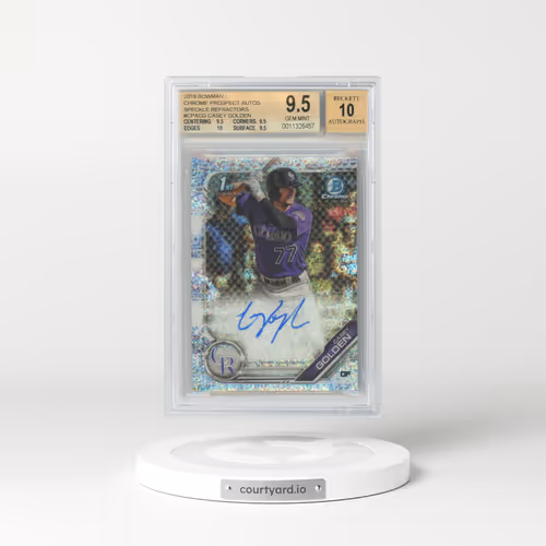 2019 Bowman Chrome Prospect Autographs Speckle Refractors #CPACG Casey Golden (BGS 9.5 GEM MINT)