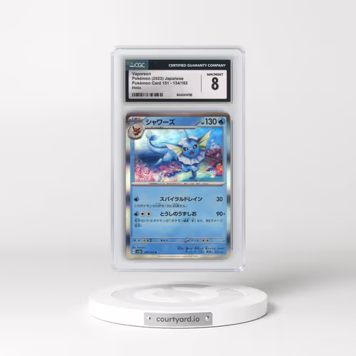 2023 Pokémon Card 151 #134/165 Vaporeon - Holo (CGC 8 NM-MT)