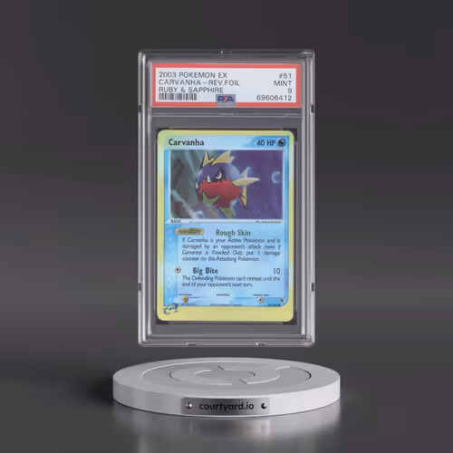 2003 Pokémon EX Ruby & Sapphire #51 Carvanha - Reverse Foil (PSA 9 MINT)
