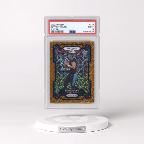 2023 Panini Prizm #311 Bryce Young - Lazer Prizm (PSA 9 MINT)