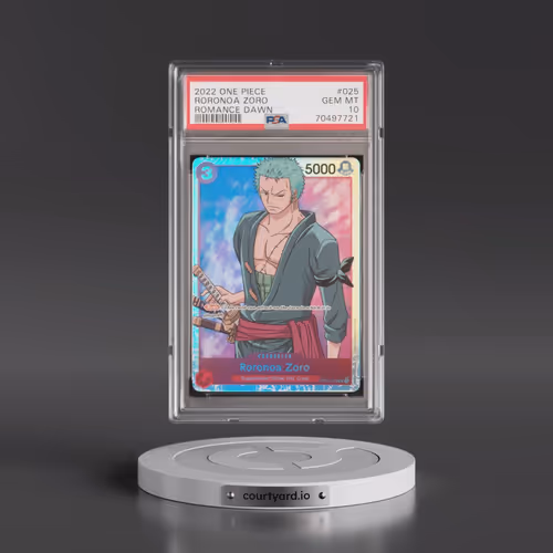 2022 One Piece OP01-Romance Dawn #025 Roronoa Zoro (PSA 10 GEM MINT)