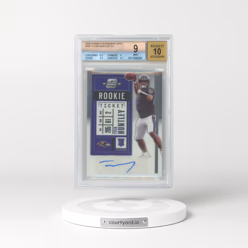 2020 Panini Contenders Optic #206 Tyler Huntley - Autograph (BGS 9 MINT)