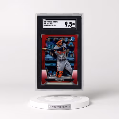2023 Bowman Chrome #86 Joey Ortiz - Red Ref. (SGC 9.5 MINT+)