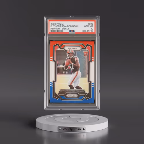 2023 Panini Prizm #322 Dorian Thompson-Robinson - Red/White/Blue Prizm (PSA 10 GEM MINT)