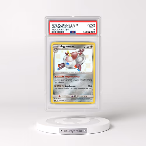2019 Pokémon Sun & Moon Hidden Fates #SV29 Magnezone - Holo (PSA 9 MINT)