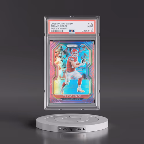 2020 Panini Prizm #122 Travis Kelce - Purple Prizm (PSA 9 MINT)