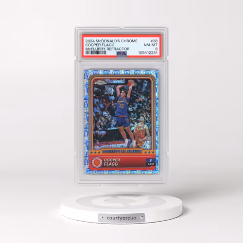 2024 Topps Chrome McDonald's All American #28 Cooper Flagg - McFlurry Refractor (PSA 8 NM-MT)