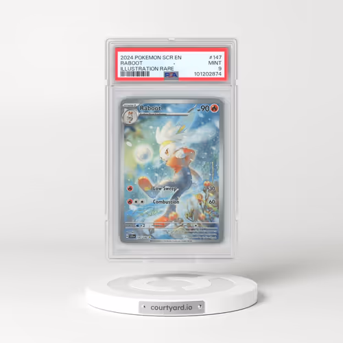 2024 Pokémon Scr EN-Stellar Crown #147 Raboot - Illustration Rare (PSA 9 MINT)