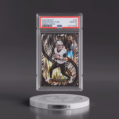 2024 Panini Select #130 Spencer Rattler - Zebra Shock (PSA 10 GEM MINT)