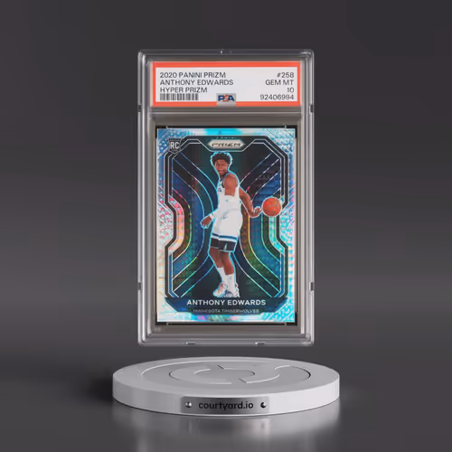 2020 Panini Prizm #258 Anthony Edwards - Hyper Prizm (PSA 10 GEM MINT)