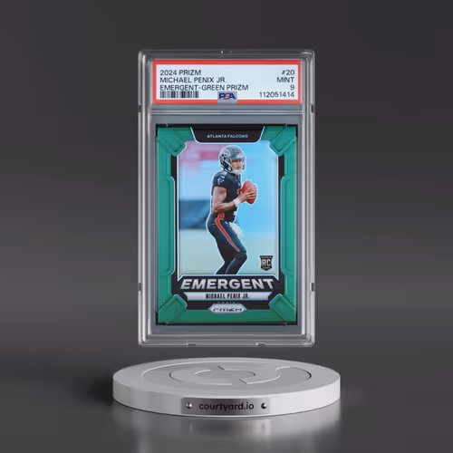 2024 Panini Prizm Emergent #20 Michael Penix Jr. - Green Prizm (PSA 9 MINT)