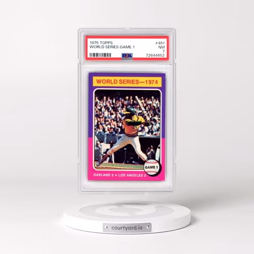 1975 Topps #461 World Series Game 1 (PSA 7 NM)