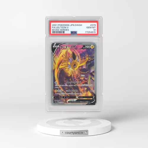 2021 Pokémon Sword & Shield Eevee Heroes #079 Jolteon V - Holo Full Art (PSA 10 GEM MINT)