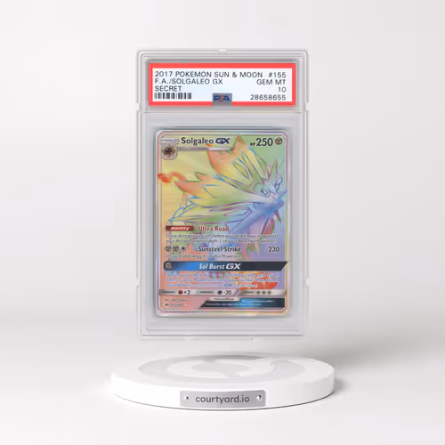2017 Pokémon Sun & Moon #155 Solgaleo GX - Holo Full Art Secret (PSA 10 GEM MINT)