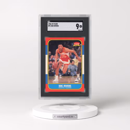 1986 Fleer #91 Doc Rivers (SGC 9 MINT)
