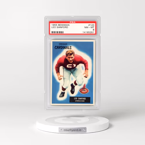 1955 Bowman #123 Leo Sanford (PSA 8 NM-MT)