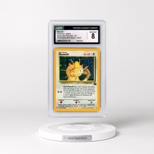 1999 Black Star Promos #10 Meowth - Holo TCG Game Boy Game (CGC 8 NM-MT)
