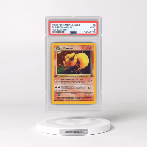 1999 Pokémon Jungle #3 Flareon - 1st Edition Holo (PSA 9 MINT)